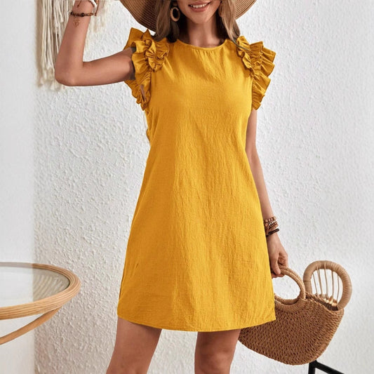 Elegantes Sommerkleid von Andrea Serena mit Rüschenärmeln