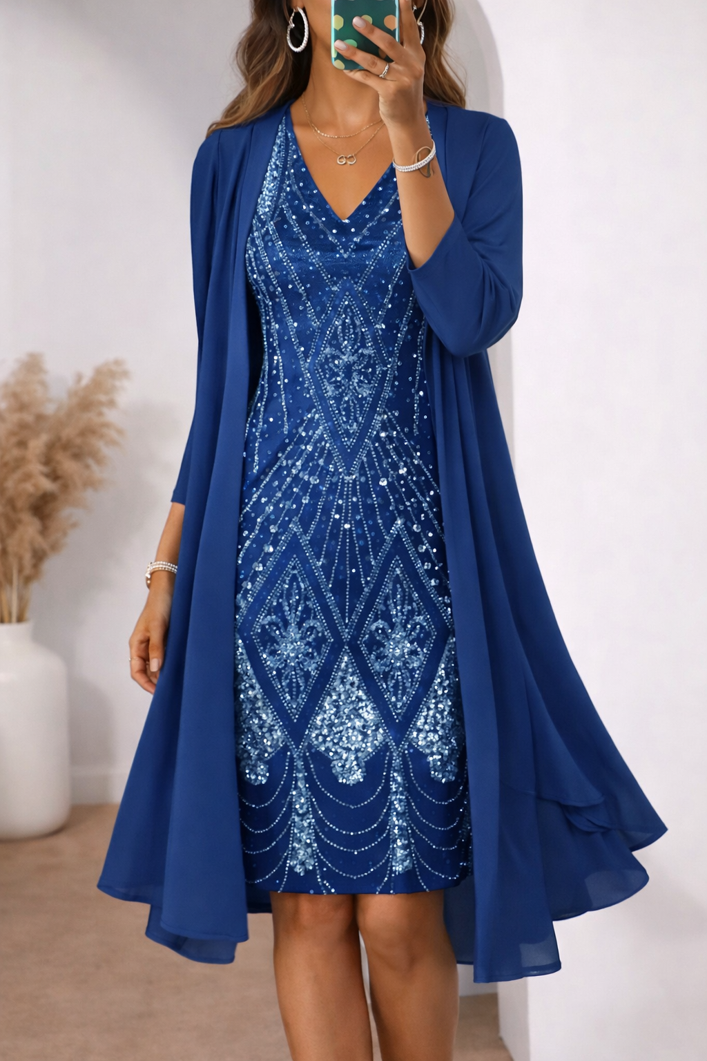 Sommerkleid „Andrea Serena“ mit Blumenmuster und Trägern