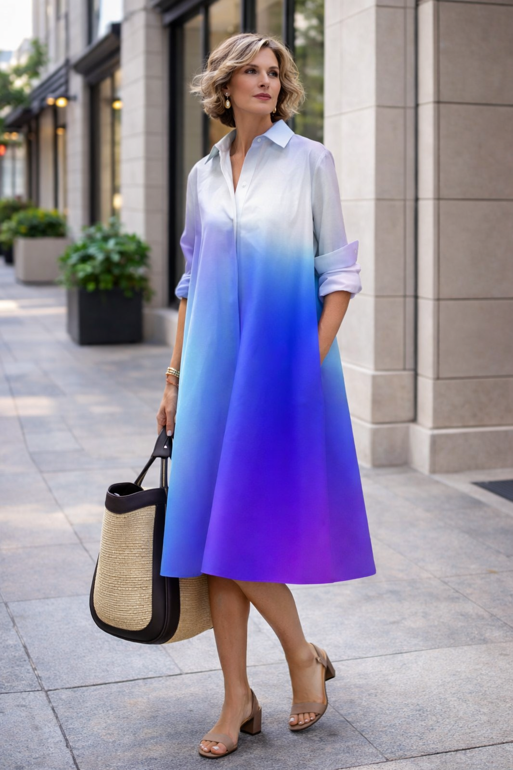 Strahlendes Sommerhemdkleid von Andrea Serena