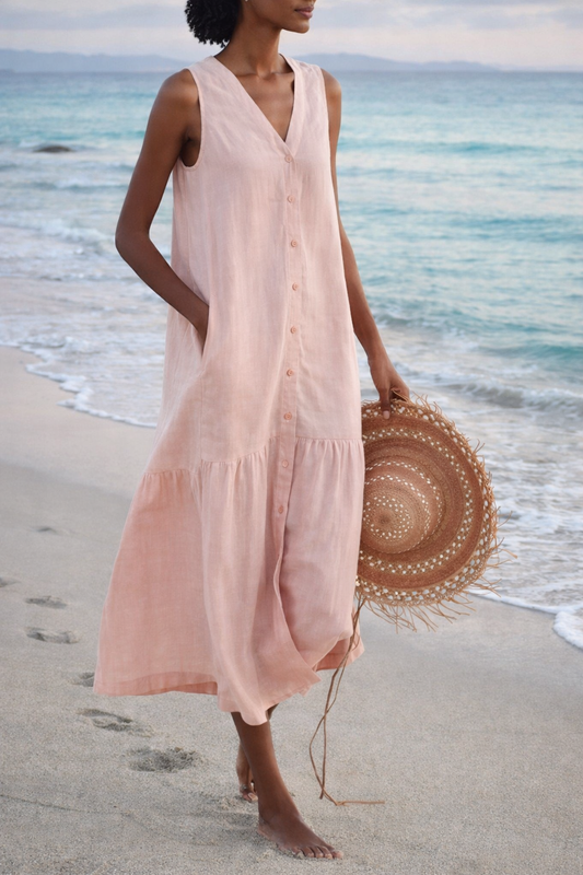 Pinterest-inspiriertes langes Baumwollkleid von Andrea Serena
