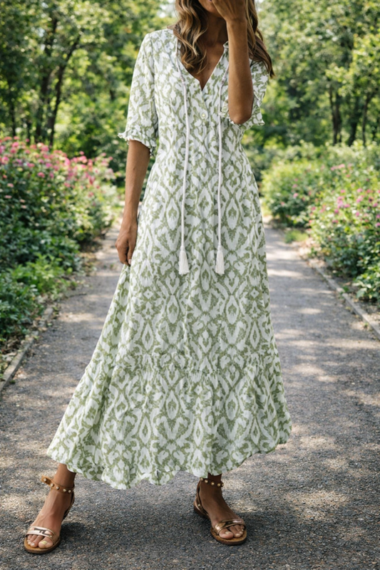 Andrea's™ | Boho-Kleid mit V-Ausschnitt