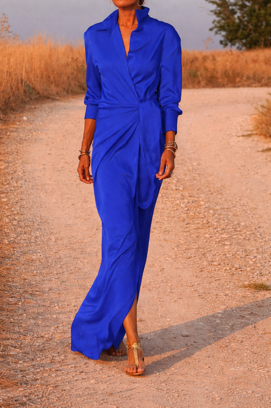 Andrea's™ | Elegantes Maxikleid mit Wickelkragen