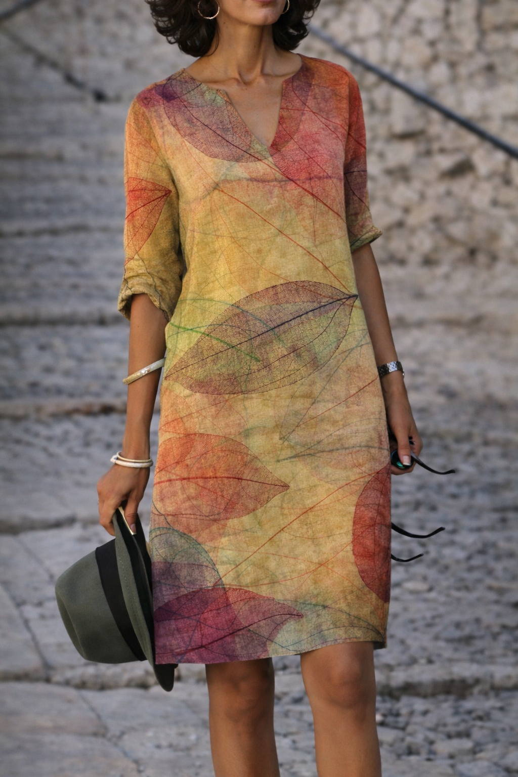 Andrea's™ | Bedrucktes, lässiges Minikleid mit lockerer Taille