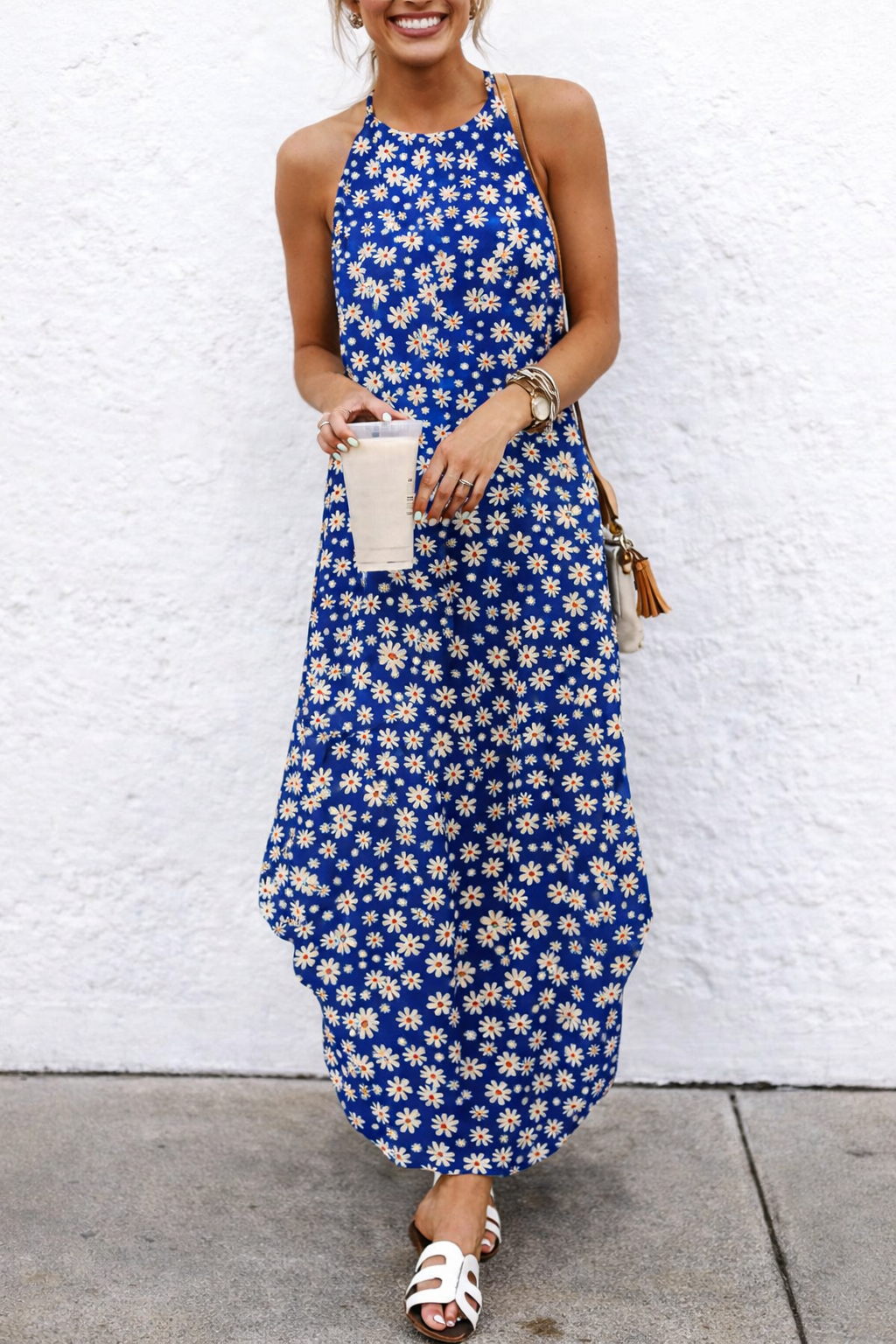 Boho-Maxikleid mit Blumenmuster von Andrea Serena