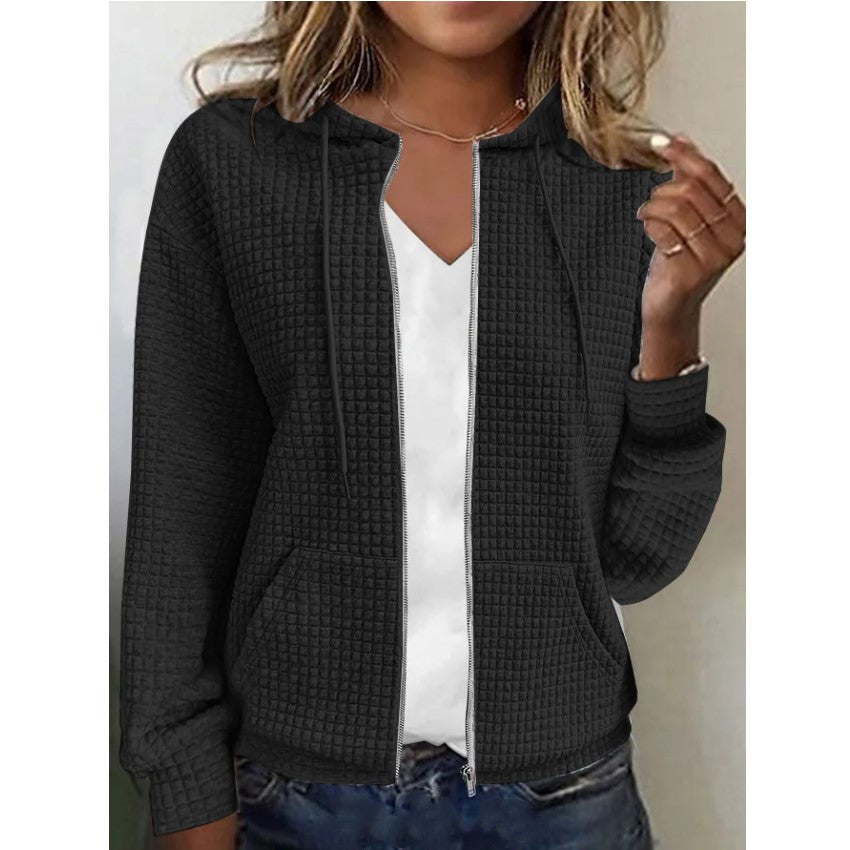 Andrea's™ | Stil Kapuzenjacke mit Reißverschluss