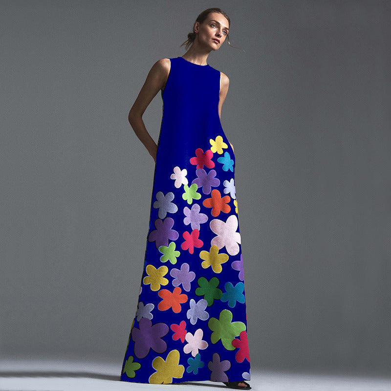 Andrea's™ | Ärmelloses geblümtes Maxikleid