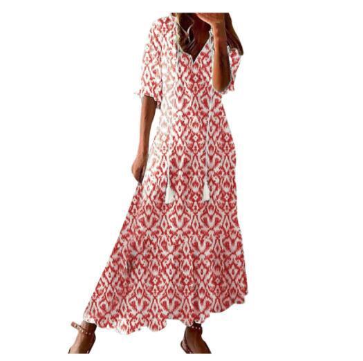 Andrea's™ | Boho-Kleid mit V-Ausschnitt