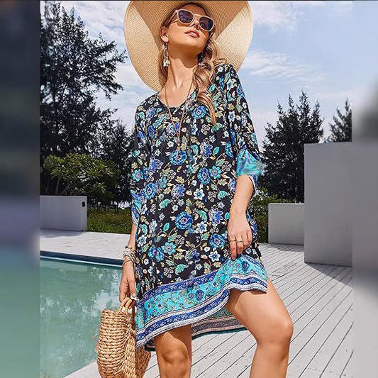 Boho-Blumenkleid Andrea Serena mit Quasten