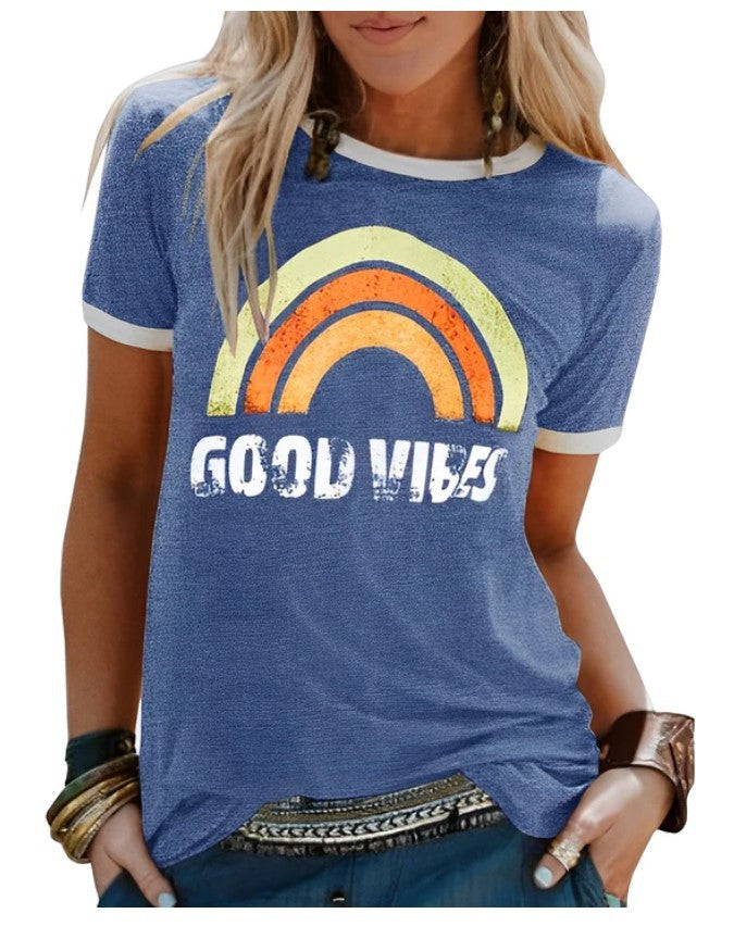 Andrea's™ | Kurzärmeliges T-Shirt mit Rundhalsausschnitt