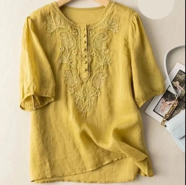 Andrea's™ | Bluse im Vintage-Look mit lockerem Design