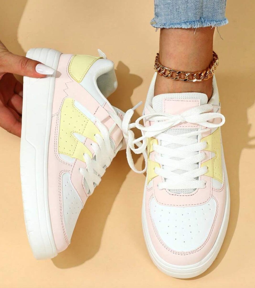 Andrea Serena – Plateau-Sneaker mit Farbblock-Design