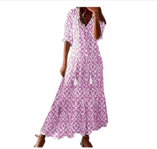 Andrea's™ | Boho-Kleid mit V-Ausschnitt