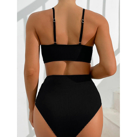 Schicker gestreifter Andrea Serena Bikini-Zweiteiler