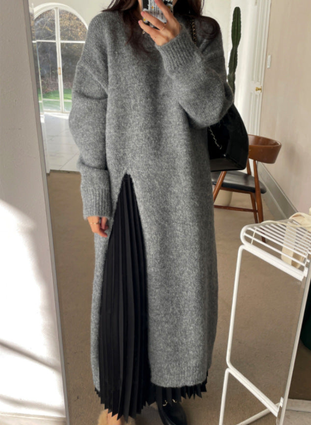 Andrea's™ | Gestricktes, gemütliches Kleid mit Seitenschlitz