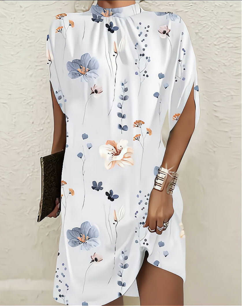Andrea's™ | Lässiges Kleid mit Fledermausärmeln und Rundhalsausschnitt