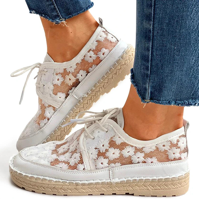 Andrea's™ | Geblümte Damen-Schnürschuhe