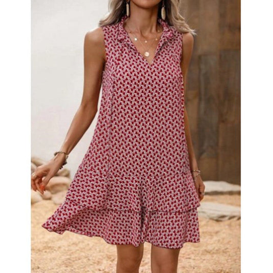 Ärmelloses Boho-Kleid mit Print von Andrea Serena