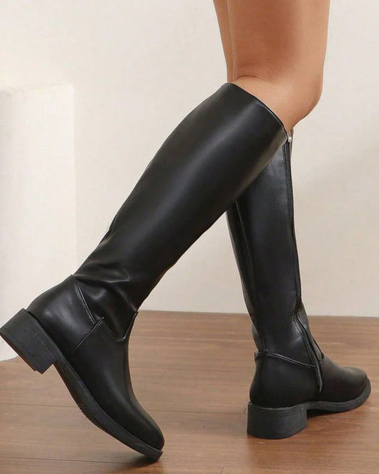 Andrea's™ | Damen modische Stiefel in Wadenhöhe mit seitlichem Reißverschluss