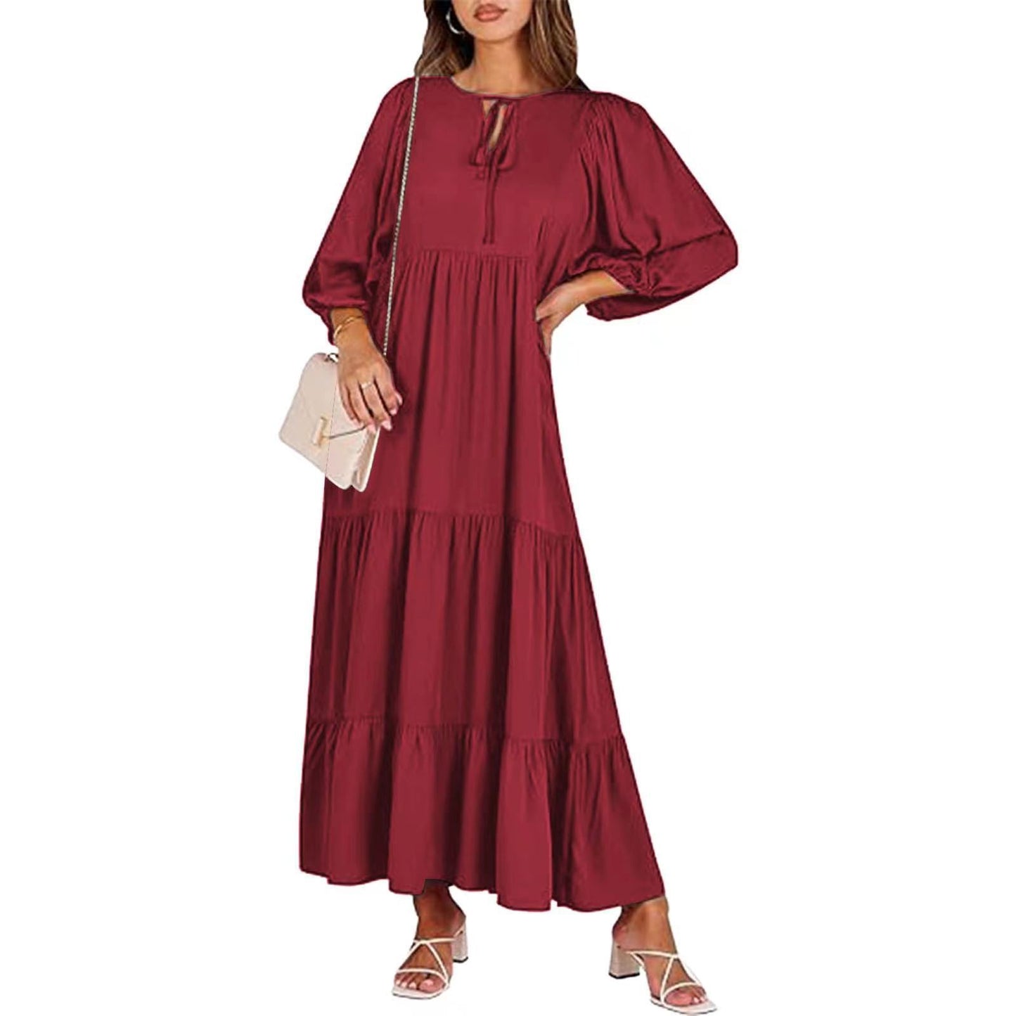 Andrea's™ | Damen Sommerkleid mit V-Ausschnitt und elegantem Print