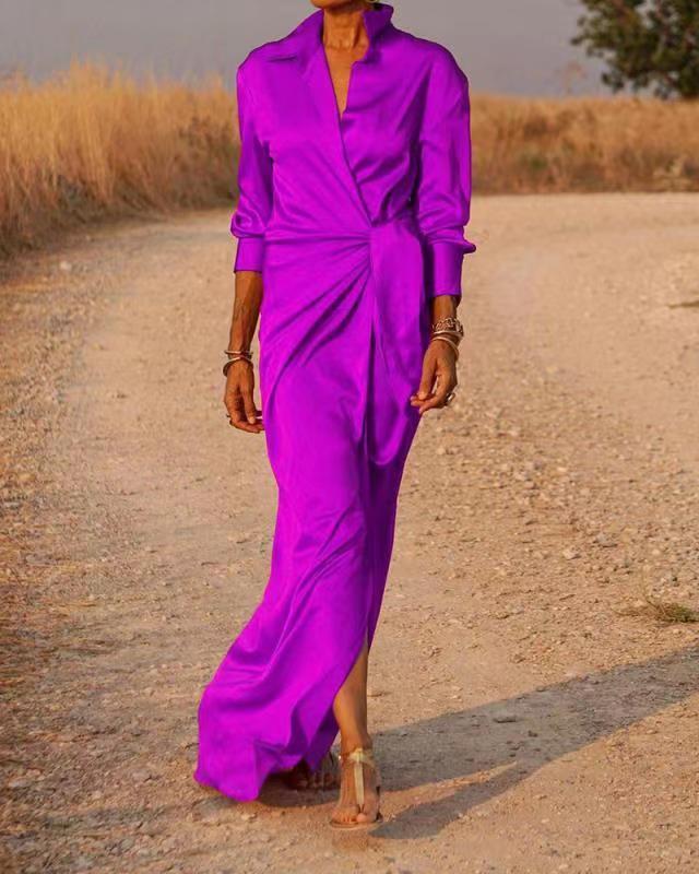 Andrea's™ | Elegantes Maxikleid mit Wickelkragen
