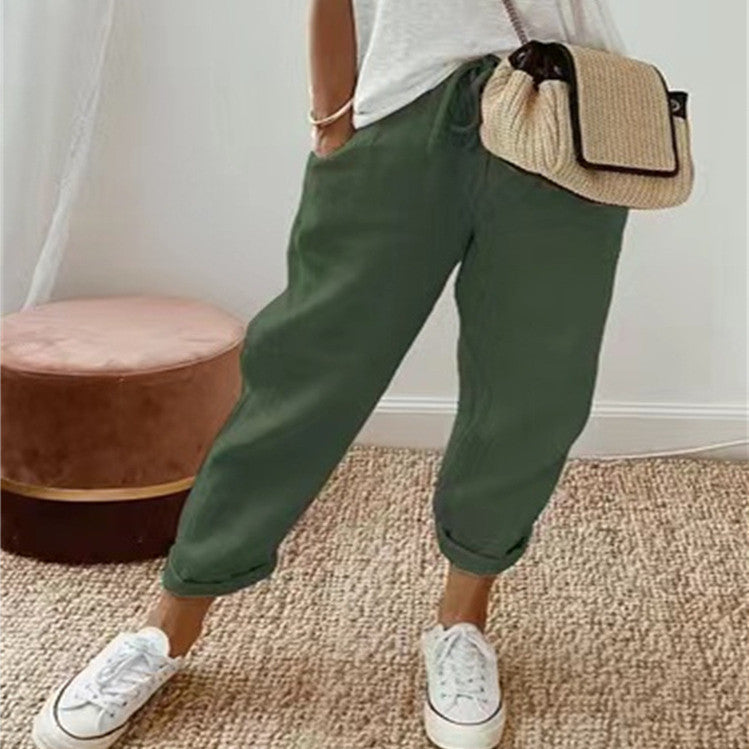 Andrea's™ | Leinenhose mit umgeschlagenem Saum