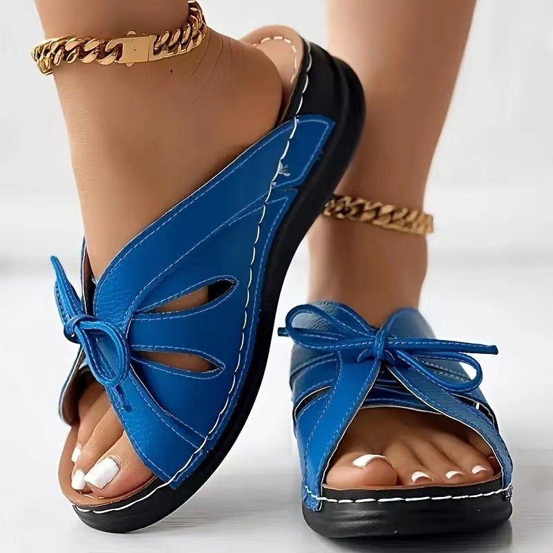 Andrea's™ | Damen-Keilsandaletten mit Schleife
