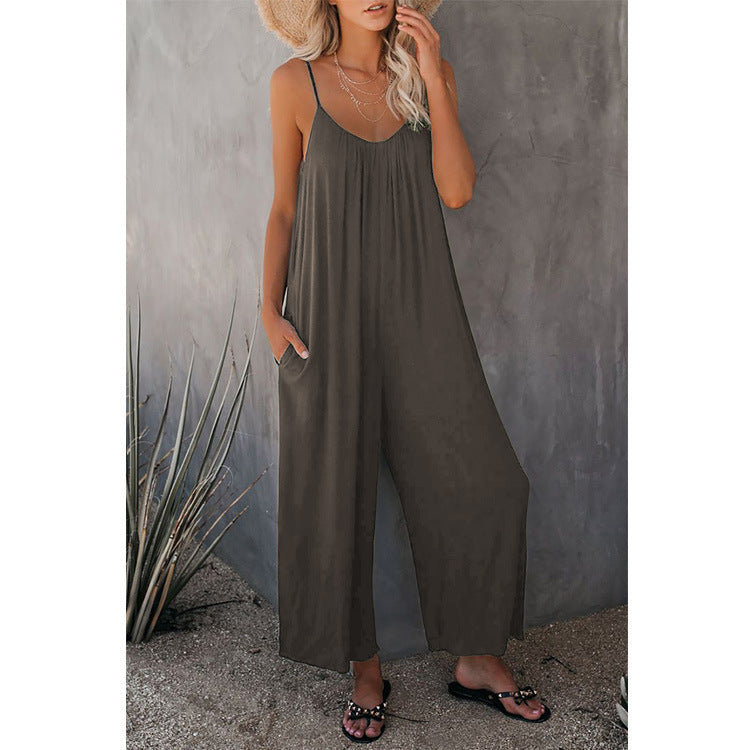 Andrea's™ | Lockere ärmellose Damen Jumpsuits mit Taschen