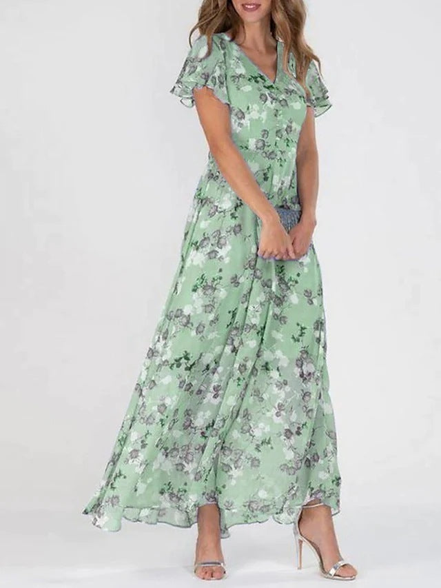 Andrea's™ | Sommerliches Maxikleid mit Rüschen