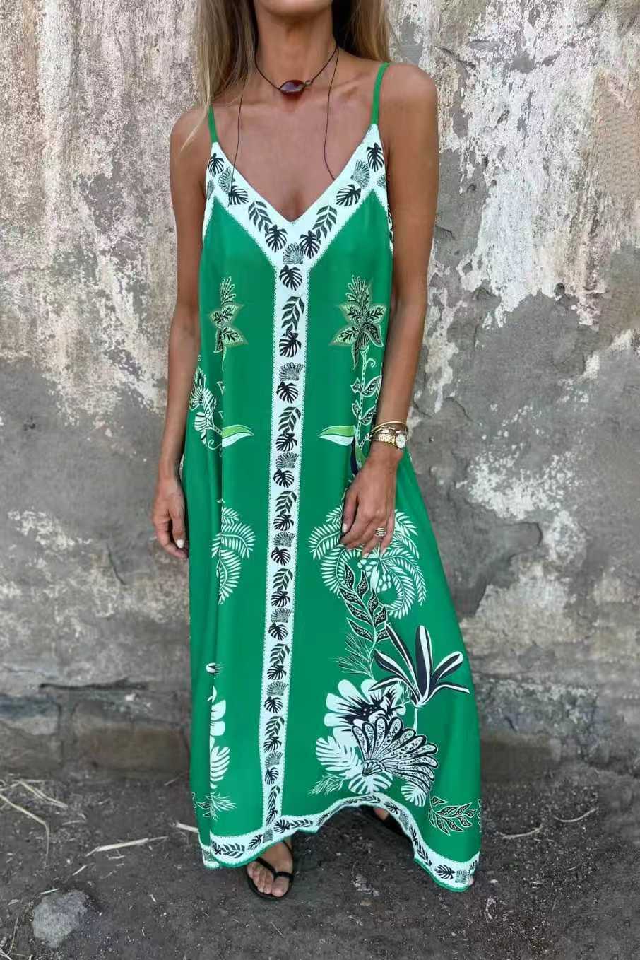 Retro-Blumenkleid von Andrea Serena mit Print – Midikleid