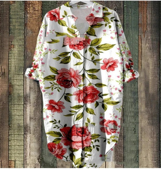 Andrea's™ | Geblümtes Kleid mit langen Ärmeln und Cardigan-Stil