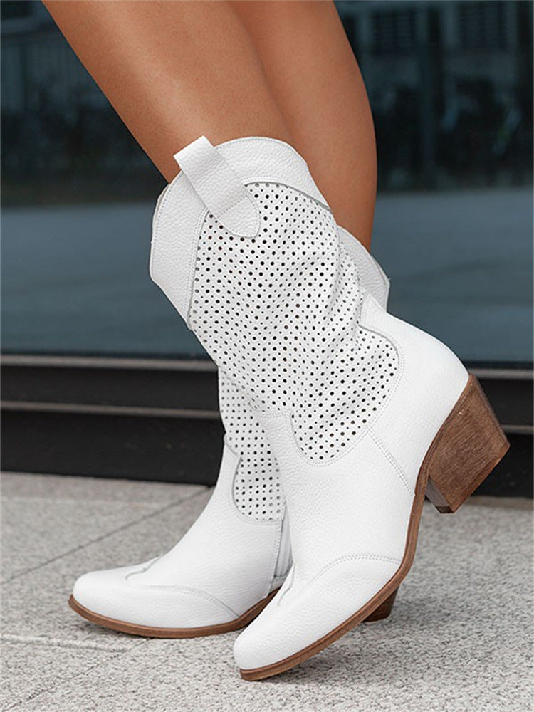Andrea's™ | Damenstiefel aus Wildleder mit mittlerem Absatz
