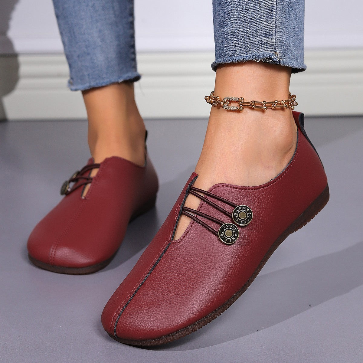 Andrea's™ | Lässige Slip-on Ballerinas mit eckiger Spitze