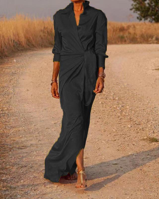 Andrea's™ | Elegantes Maxikleid mit Wickelkragen