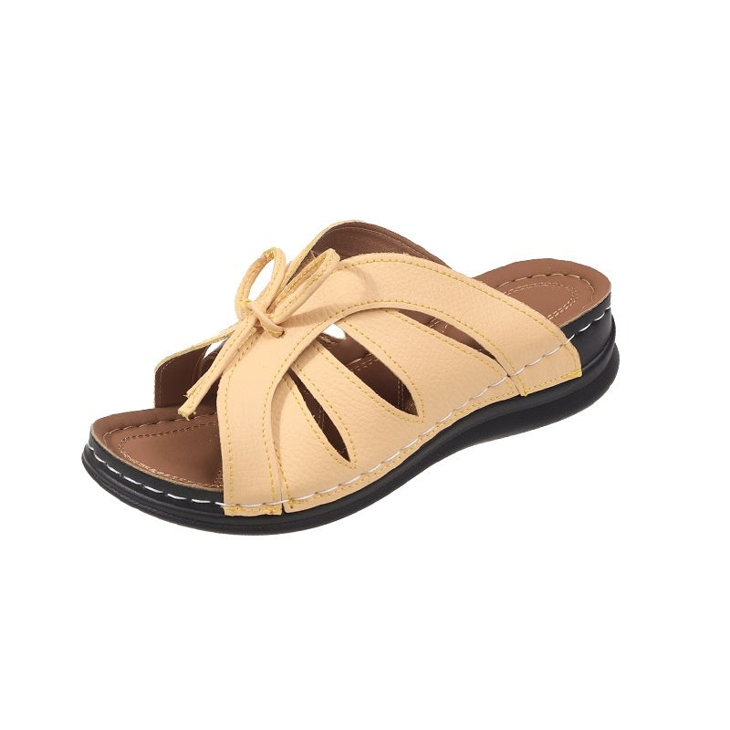 Andrea's™ | Damen-Keilsandaletten mit Schleife