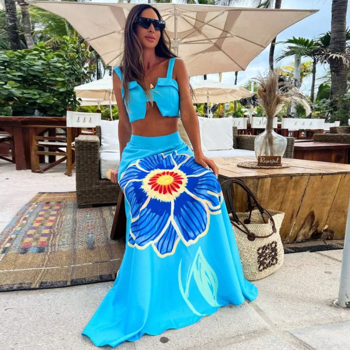 Andrea's™ | Zweiteiliges Sommer-Outfit mit Blumenmuster