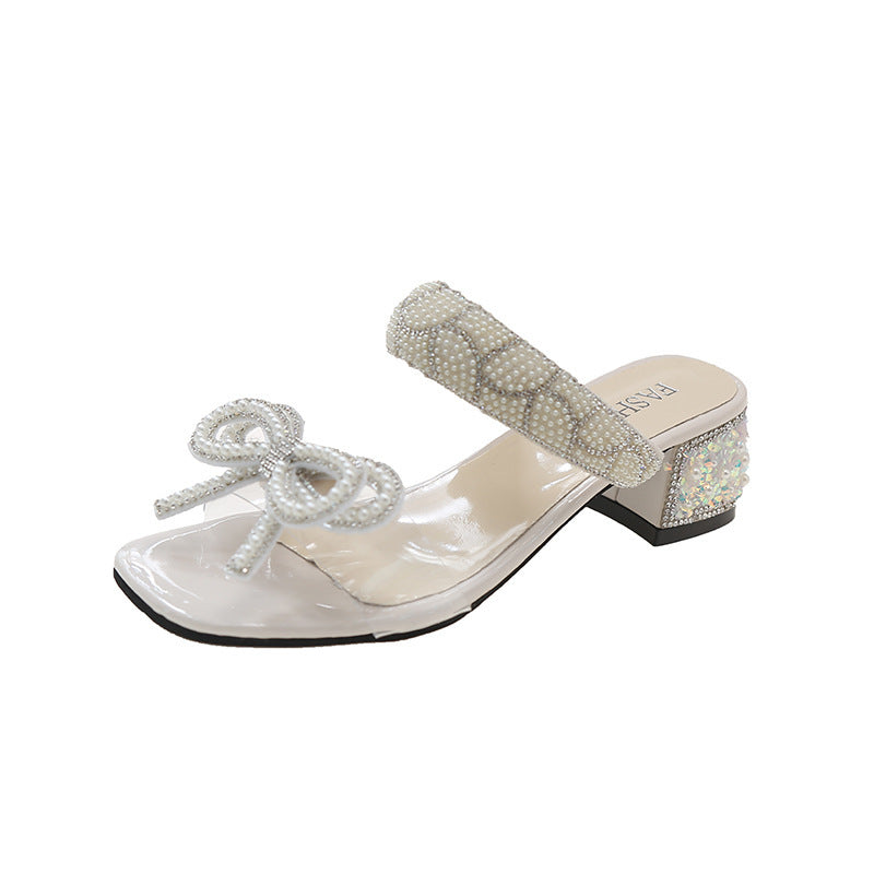 Andrea's™ | Verspielte Sandalen mit Schleifendetail und elegantem Blockabsatz