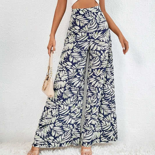 Schicke, weite Hose mit Blumenmuster von Andrea Serena