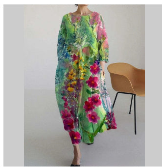 Andrea's™ | Fließendes Kleid mit halblangen Ärmeln