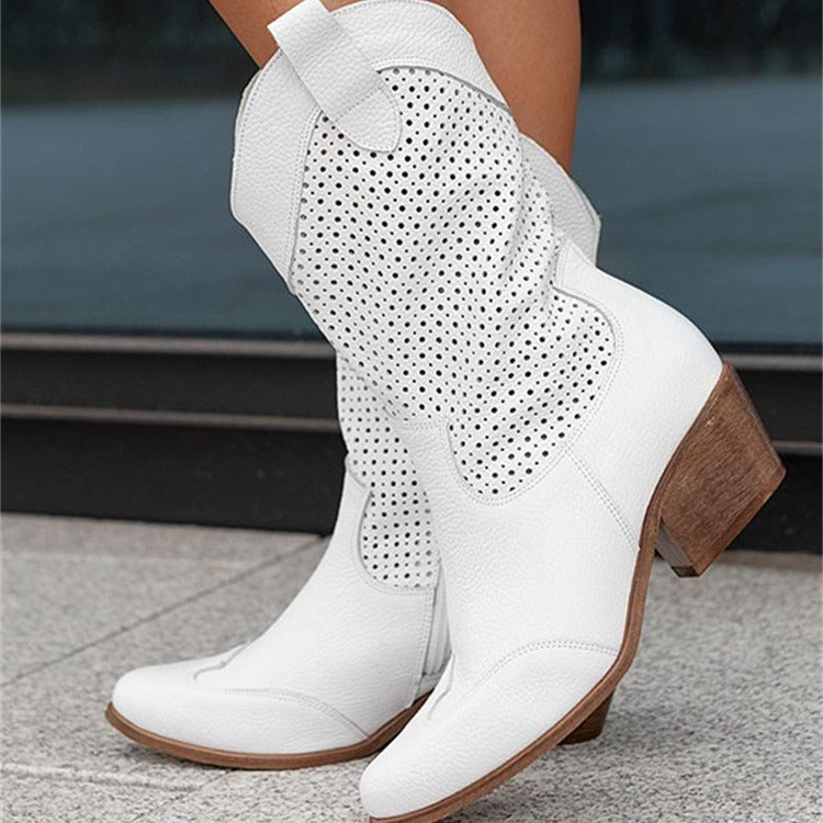 Andrea's™ | Damenstiefel aus Wildleder mit mittlerem Absatz