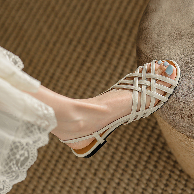 Andrea's™ | Modische Französische Sandalen mit niedrigem Absatz