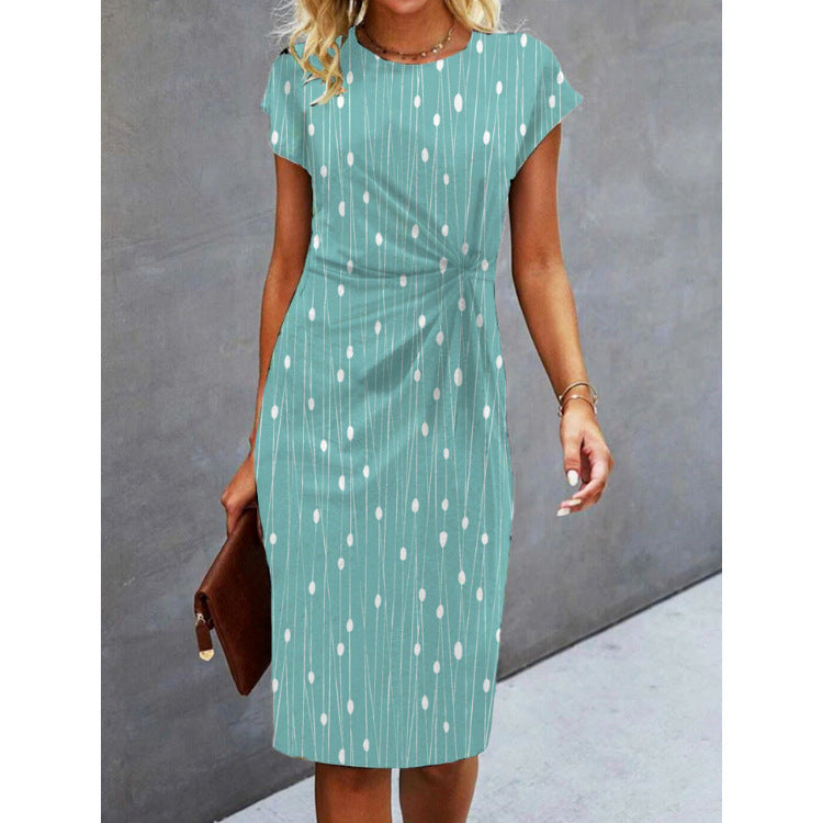 Andrea's™ | Plissiertes Minikleid mit Rundhalsausschnitt