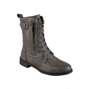 Andrea's™ | Schnürstiefeletten mit Reißverschluss und flachem Absatz