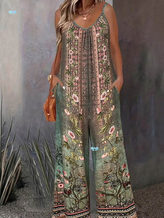 Boho-Jumpsuit mit Blumenmuster von Andrea Serena