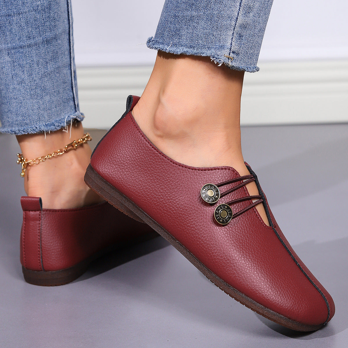 Andrea's™ | Lässige Slip-on Ballerinas mit eckiger Spitze