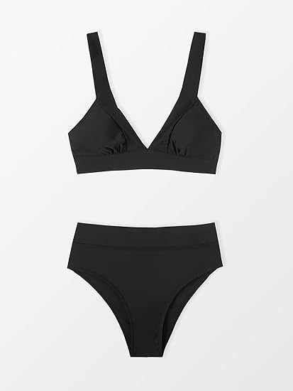 Andrea's™ | Schwarzer Bikini mit High-Waist