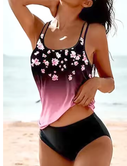 Andrea's™ | Boho-Tankini mit Mandala-Muster und hoch taillierter Bikinihose