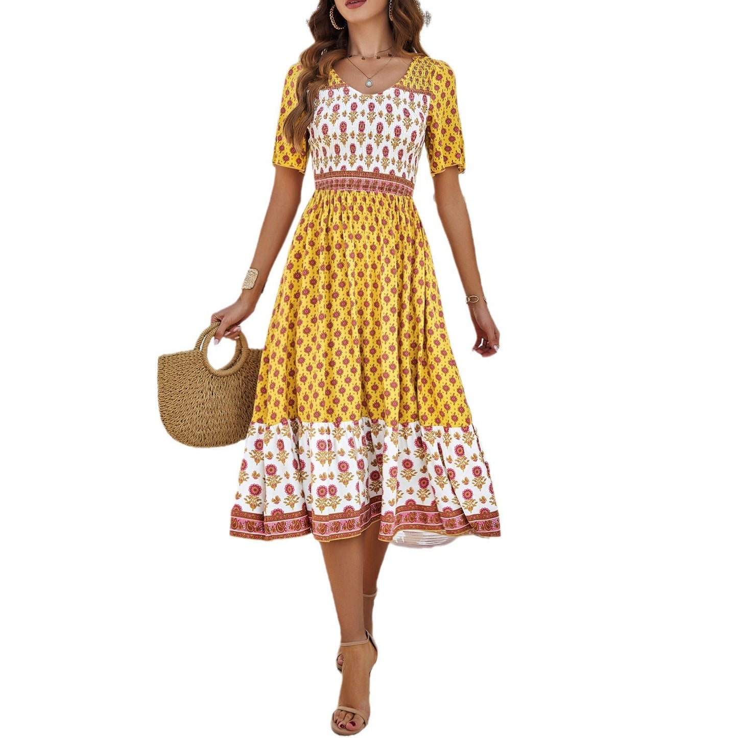Sommerkleid von Andrea Serena im Boho-Stil mit Print