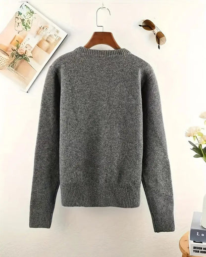 Andrea's™ | Strickjacke lässig einfarbig langarm