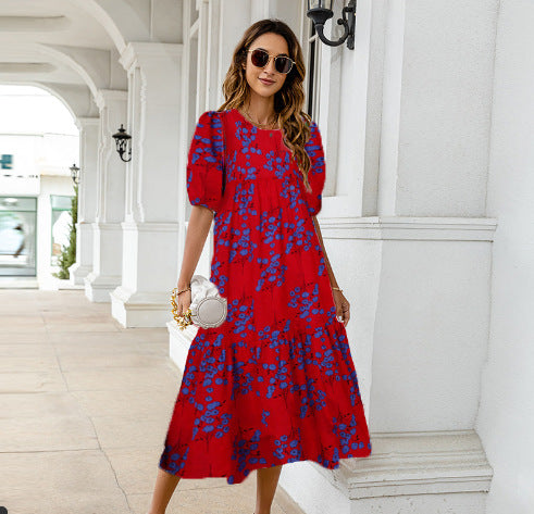 Andrea Serena Sommer-Midikleid mit Blumenmuster