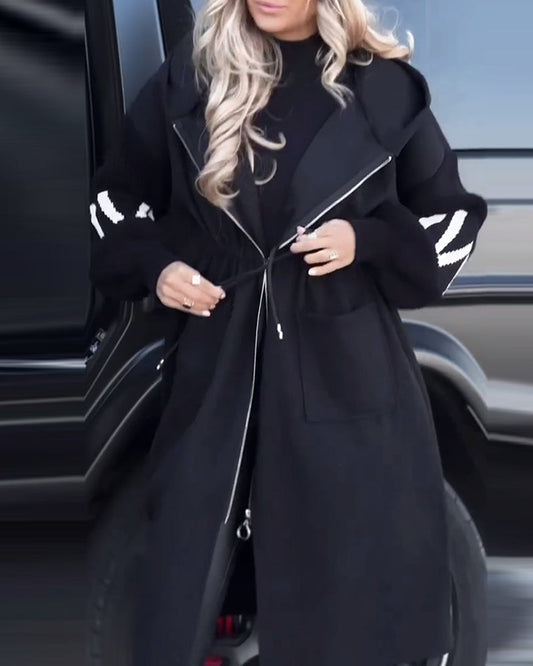 Andrea's™ | Lockerer langer mantel mit lässigen taschen